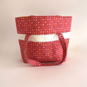 Mala Infantil "The Kid 03" – Bolsa artesanal com padrão de bolinhas coloridas
