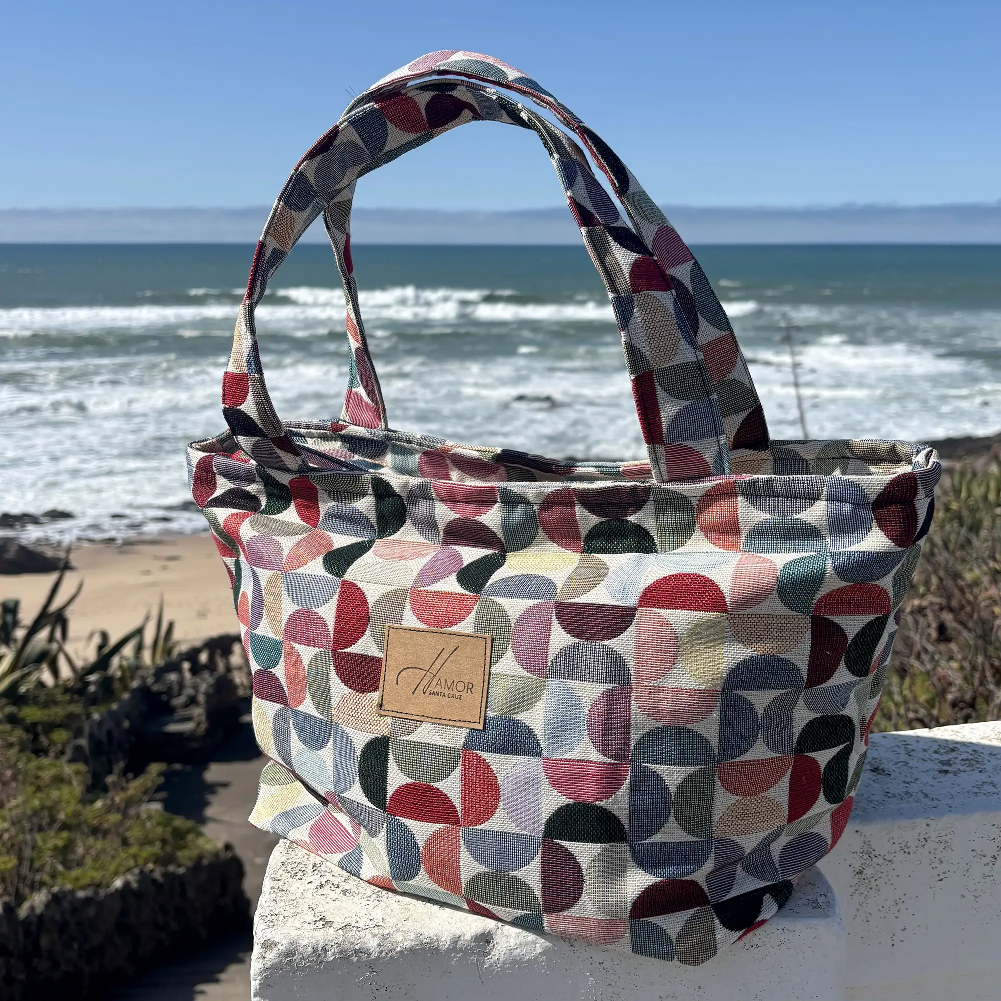 Bag Maré – Mala artesanal em Jacquard geométrico