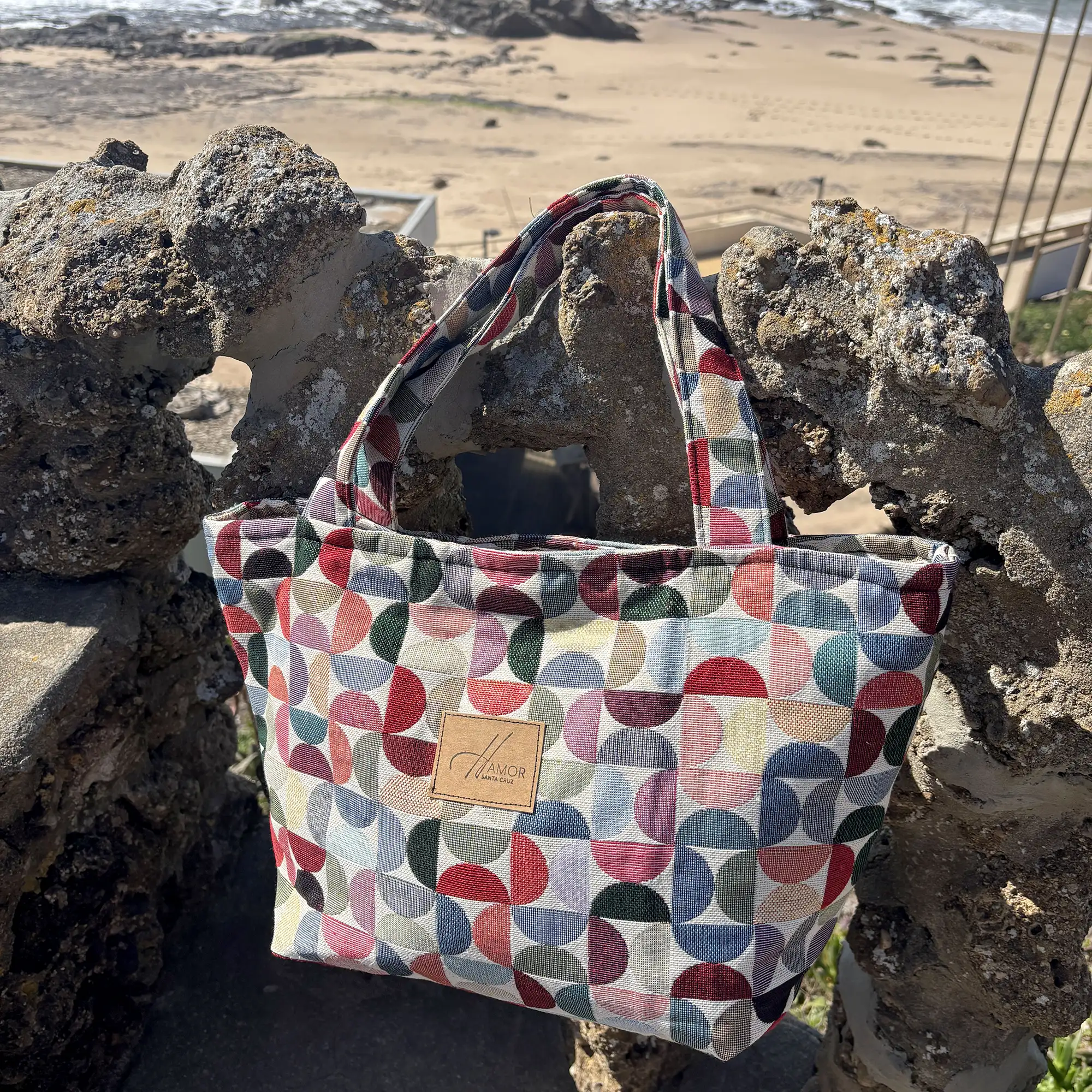 Bag Maré – Mala artesanal em Jacquard geométrico - Image 11