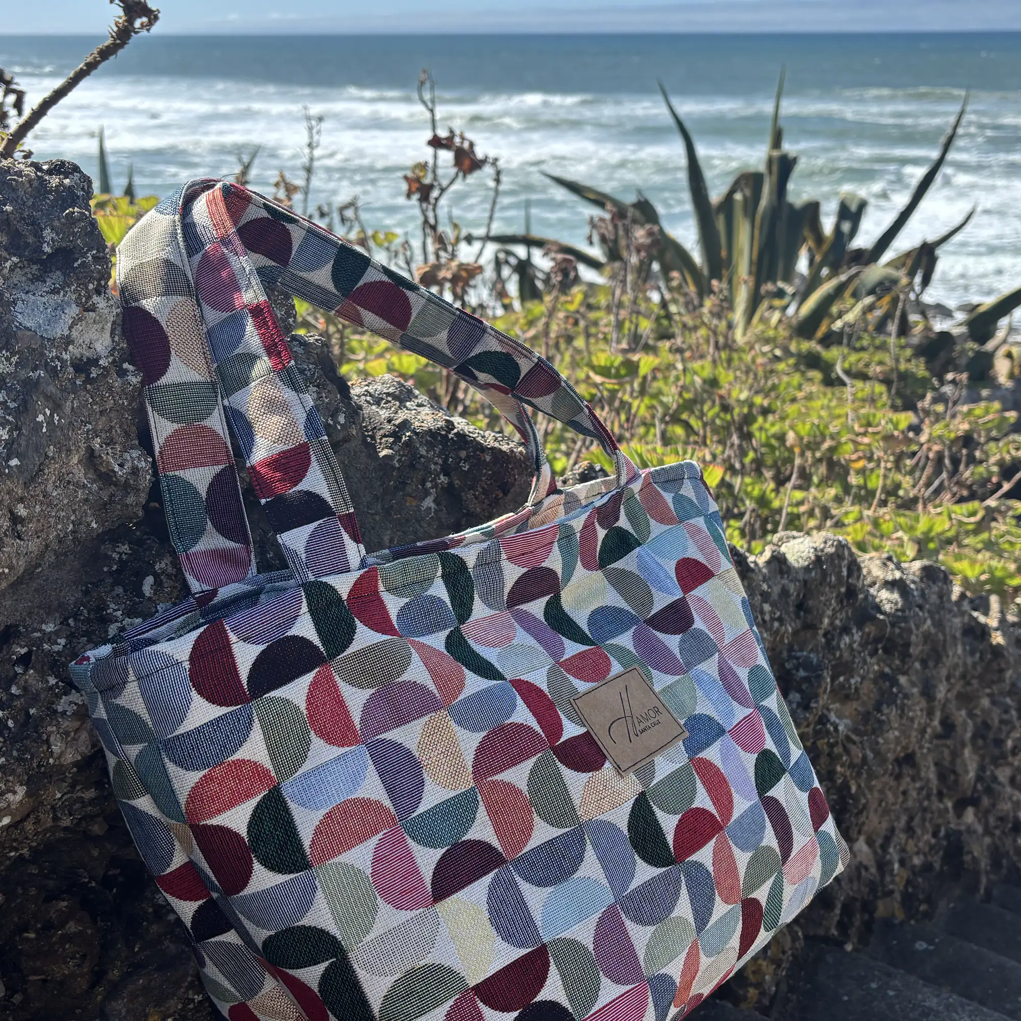 Bag Maré – Mala artesanal em Jacquard geométrico - Image 7