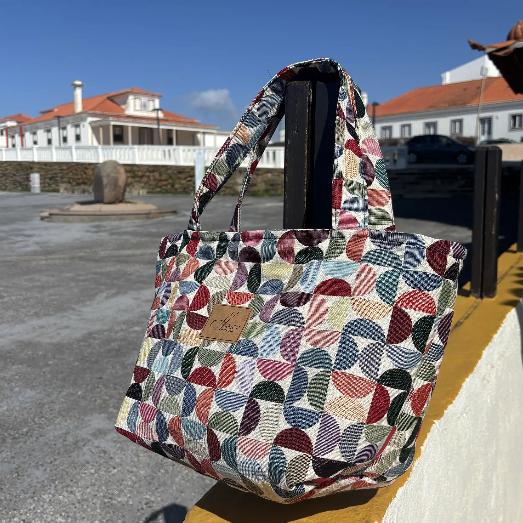 Bag Maré – Mala artesanal em Jacquard geométrico - Image 4